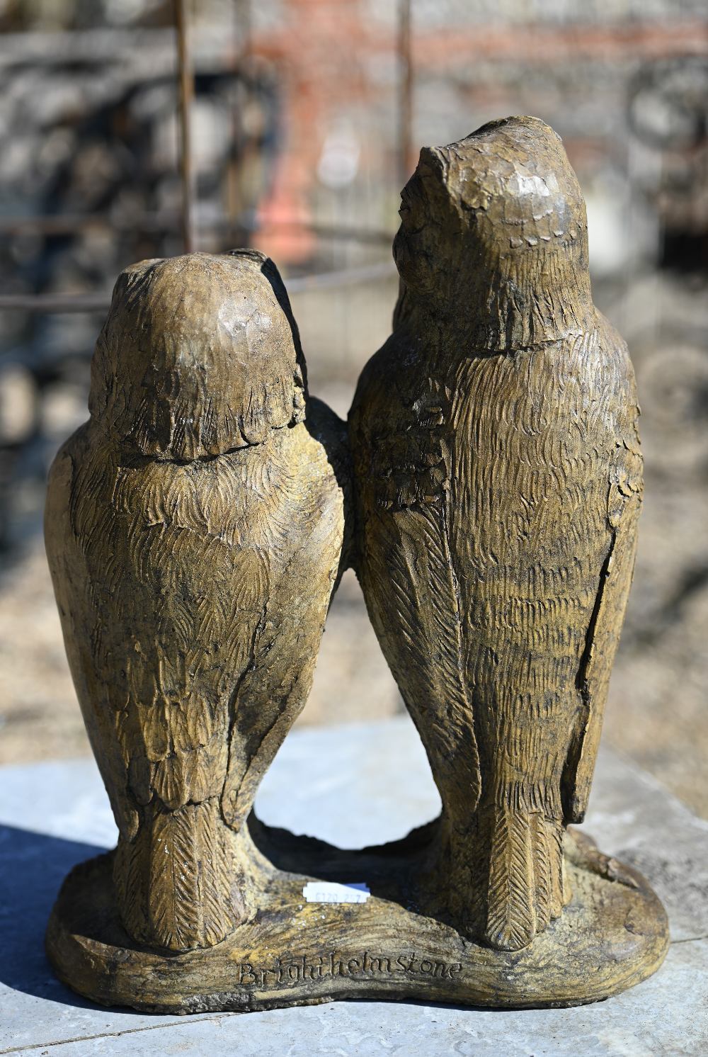 A composite cast pair of 'Wally Birds' in the martin bros. style, 30 cm h (2) - Image 3 of 4