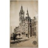 After Wilfred C Applebey - 'The University of Liverppol', etching, pencil signed to lower right