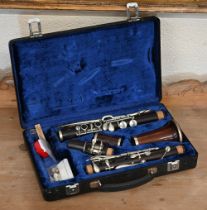 A rosewood clarinet by Lafleur, London, in Buffet of Paris case