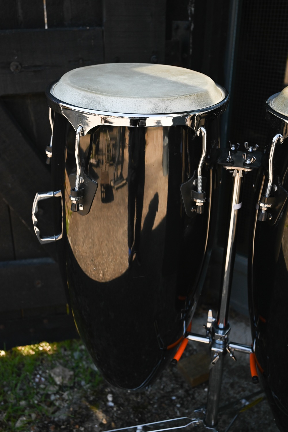 A pair of conga drums, 75 cm, on stand - Image 3 of 6