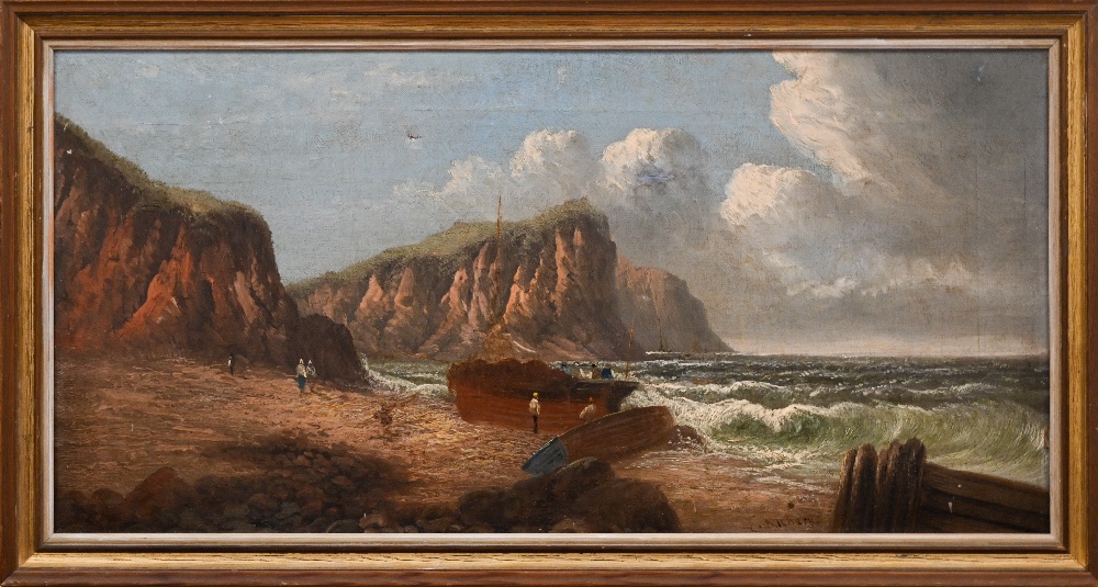 C Richards - A Cornish coastal scene, oil on canvas, signed, 29 x 60 cm, a/f; H D Copsey - Self - Image 5 of 11