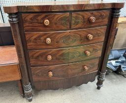 A Victorian mahogany chest,