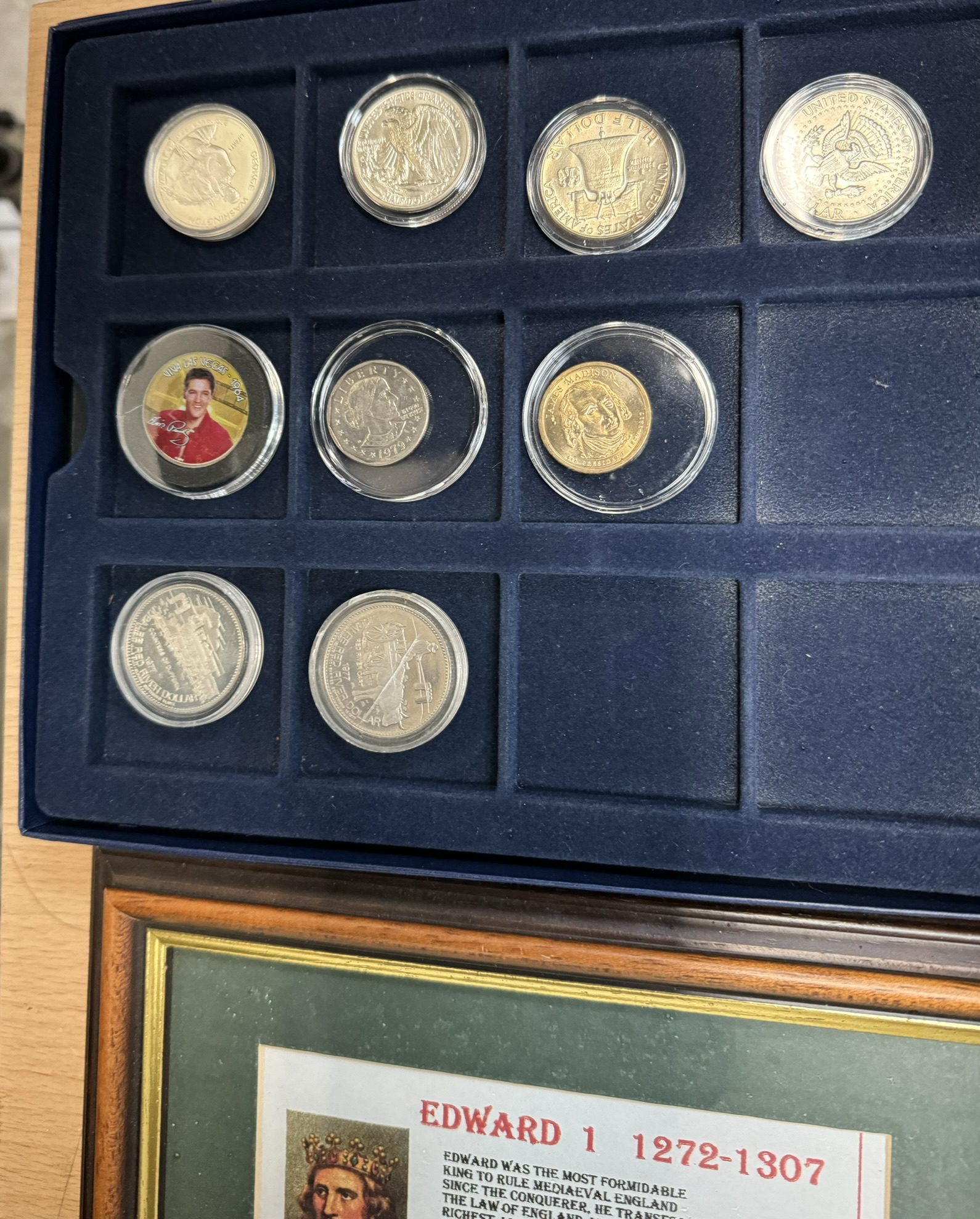 Assorted coins, loose and in frames, - Image 2 of 3
