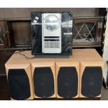 A set of four Infinity speakers together with a Bang and Olufsen music centre (Untested)