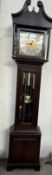 A Smallcombe of Essex modern longcase clock with a silvered dial and Roman numerals,