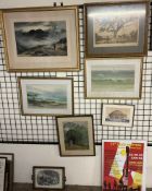 20th century British School A seascape Watercolour Indistinctly signed Together with a another by