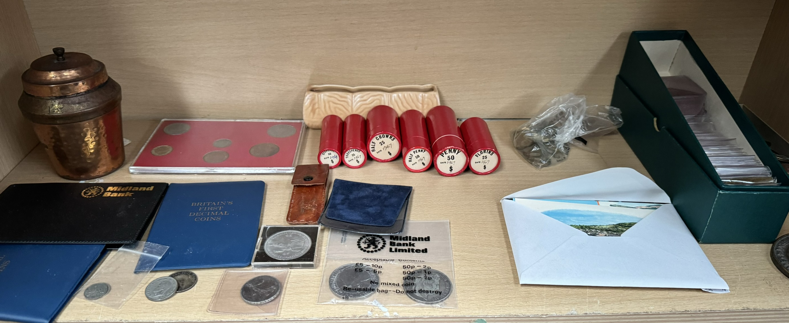 Assorted coins, including 1967 Half Crowns, 1967 Threepences, 1967 sixpences, etc tubed, - Image 2 of 2