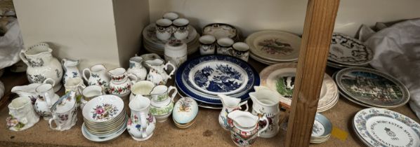 A collection of Royal Worcester and other collectors plates together with Royal Worcester miniature