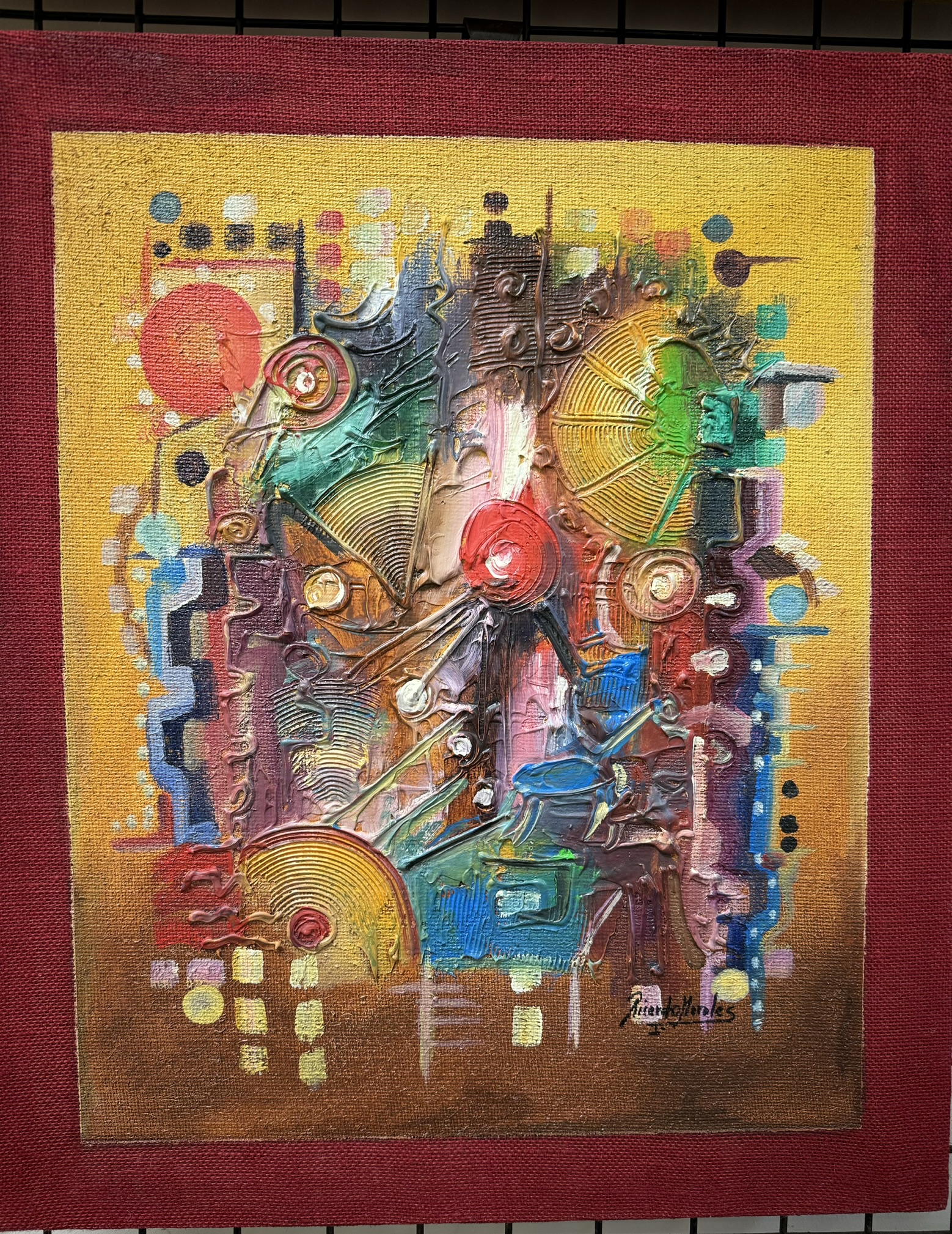 Ricardo Morales An Abstract Oil on canvas Signed Together with an oil painting of a path through - Image 2 of 2