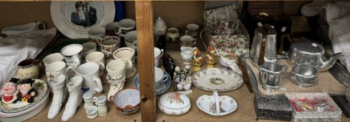 A Picquot Ware part tea set together with assorted costume jewellery, boxed teapot,