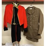 Two military uniforms - A Welch Fusiliers Officers' #2 service dress and Officers' mess dress,