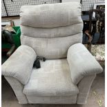 A G-Plan electric reclining chair in creams and browns