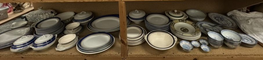 A Keeling and Co Losol Ware part dinner set together with other plates, bowls,