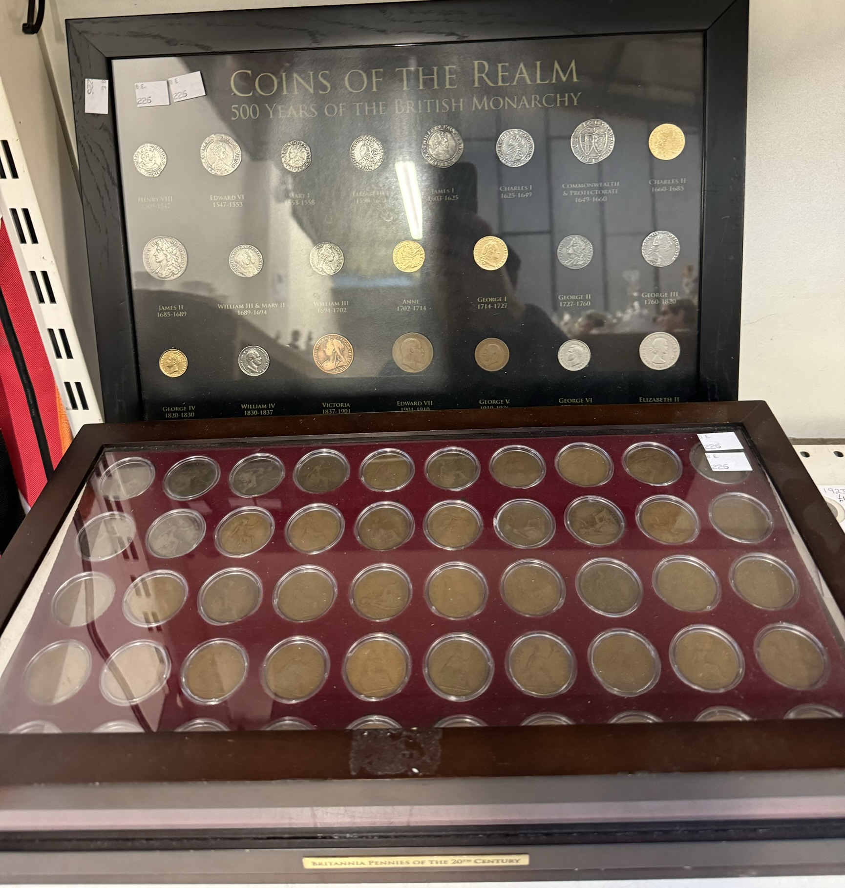 A collection of 20th century Britannia pennies, cased together with Coins of the realm, cased, - Image 2 of 4