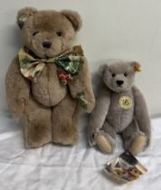 A Steiff Charlie 1905 teddy bear together with a Sanderson bear