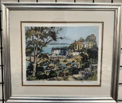 James Priddey Through the trees Tenby An etching Signed