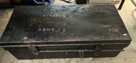 A black steel trunk