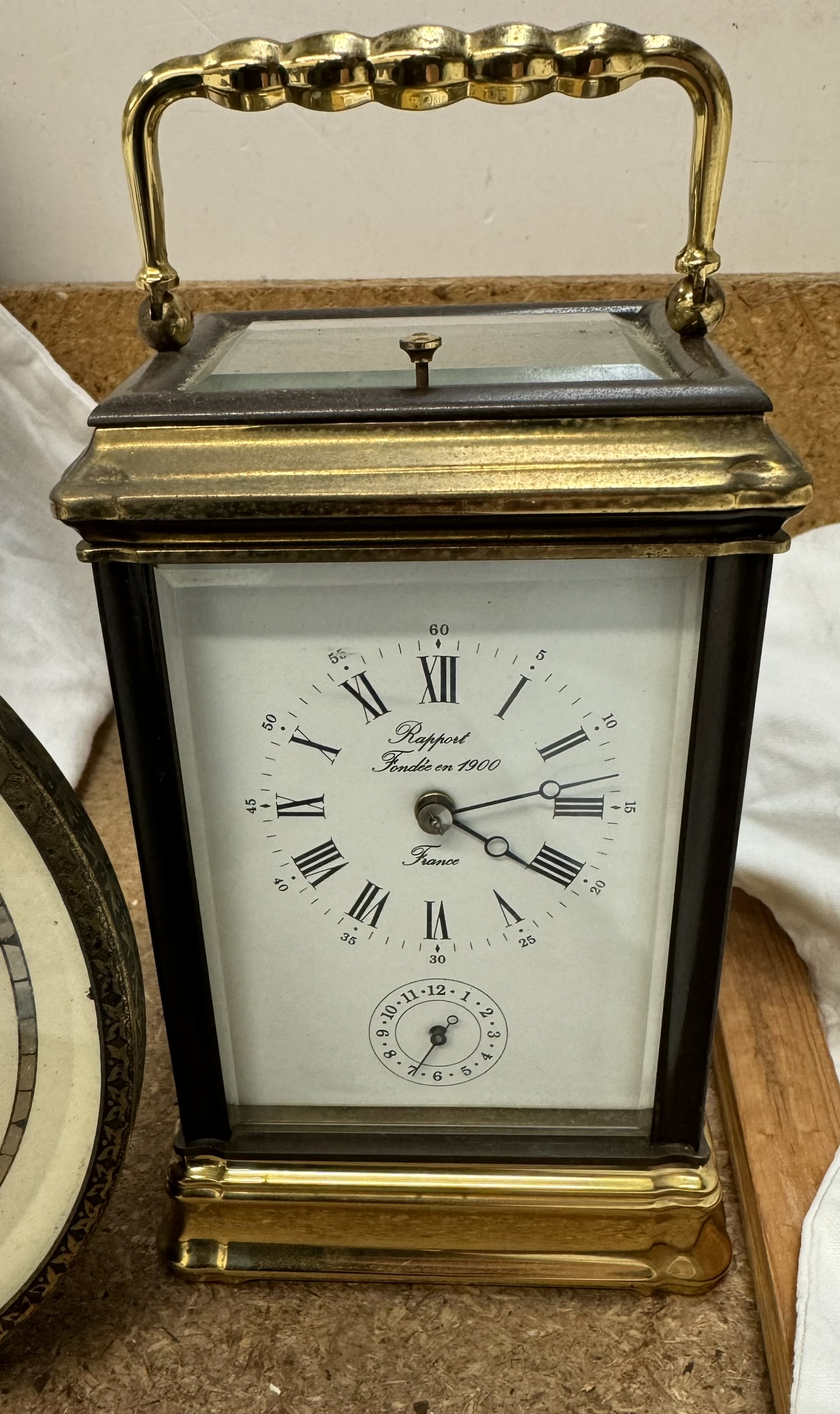 A Rapport of France brass carriage clock, - Image 3 of 3