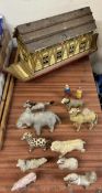 A Noah's ark together with a selection of animals