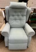 An upholstered electric recliner elbow chair - Hanbury Piazza 1634,