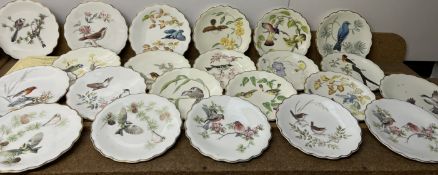 Twenty Two Royal Worcester Birds of Dorothy Doughty Dessert plates