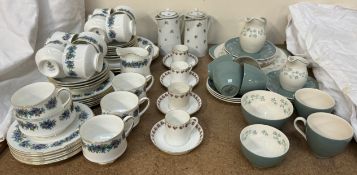 A Royal Standard Carnival pattern part tea service together with a Tuscan China part coffee set and