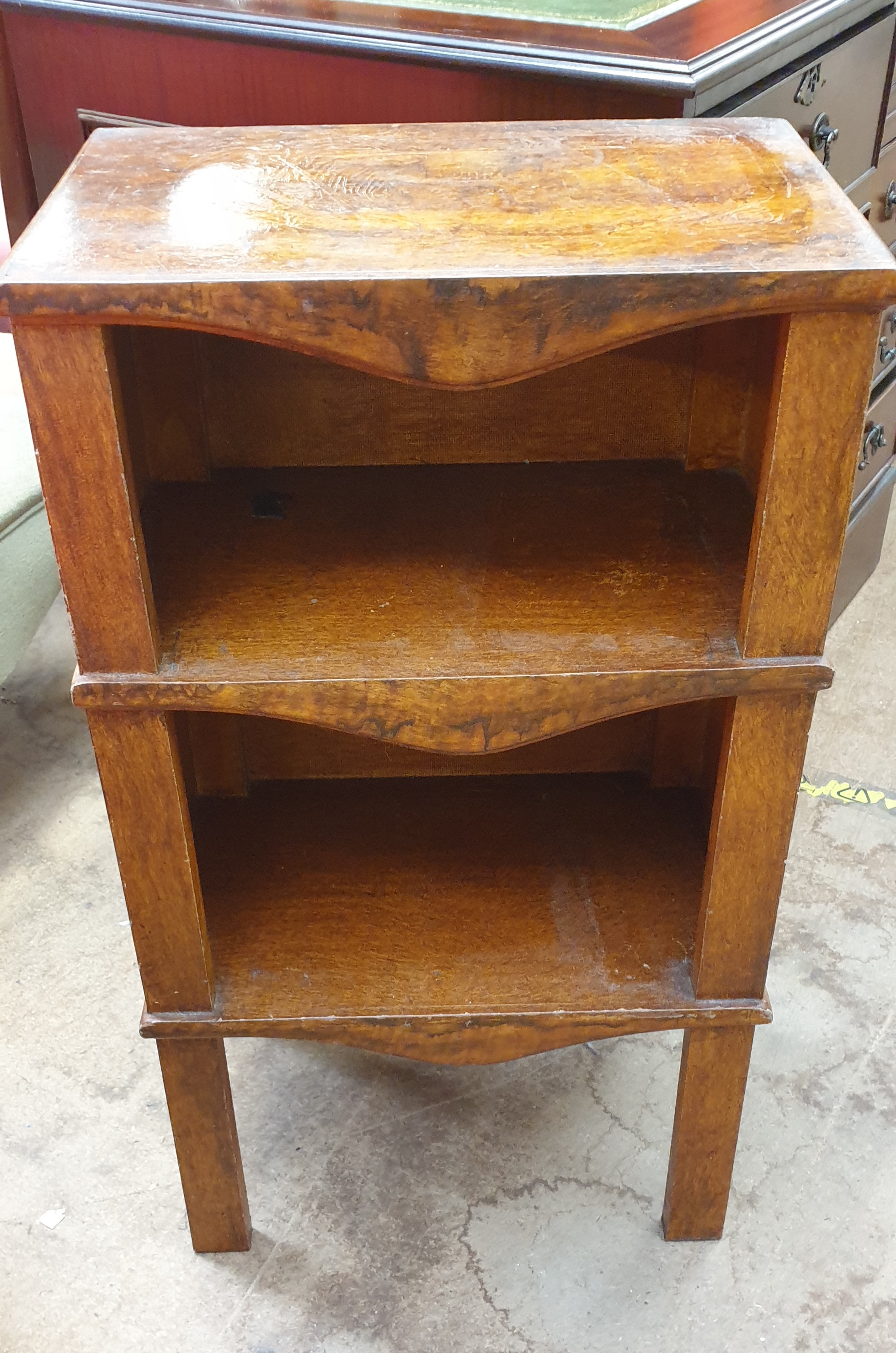 A Victorian upholstered nursing chair together with a bedside cabinet - Image 3 of 3