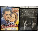 A Warner Bros poster for Casablanca, with Humphrey Bogart, Ingrid Bergman and Paul Henreid,