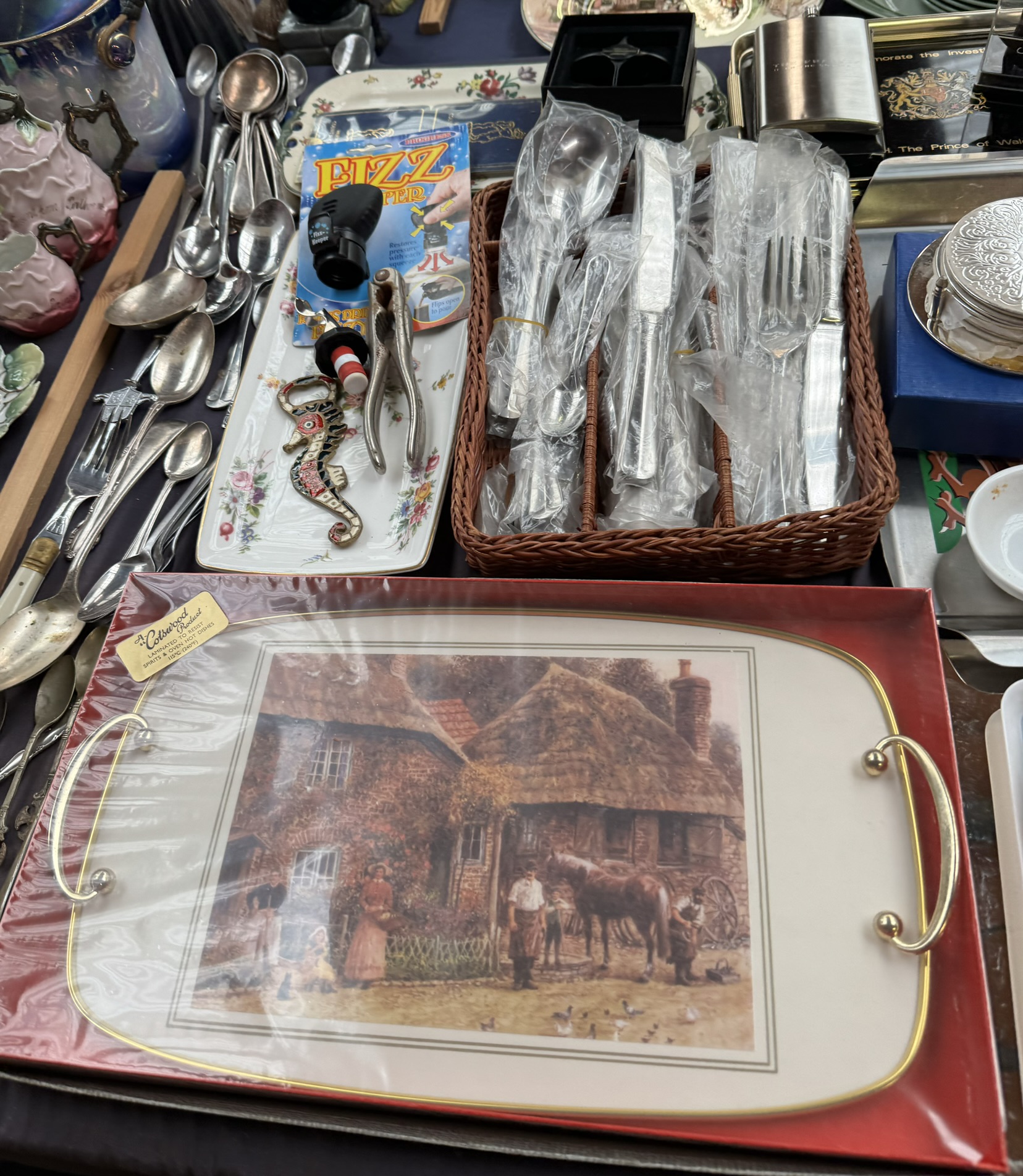 Assorted stainless steel cutlery together with drinking glasses etc - Image 4 of 4