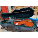 A Hudson MC760E cello and bow cased