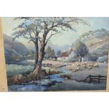 George Ayling In a Devonshire valley Watercolour Together with two other watercolours and two