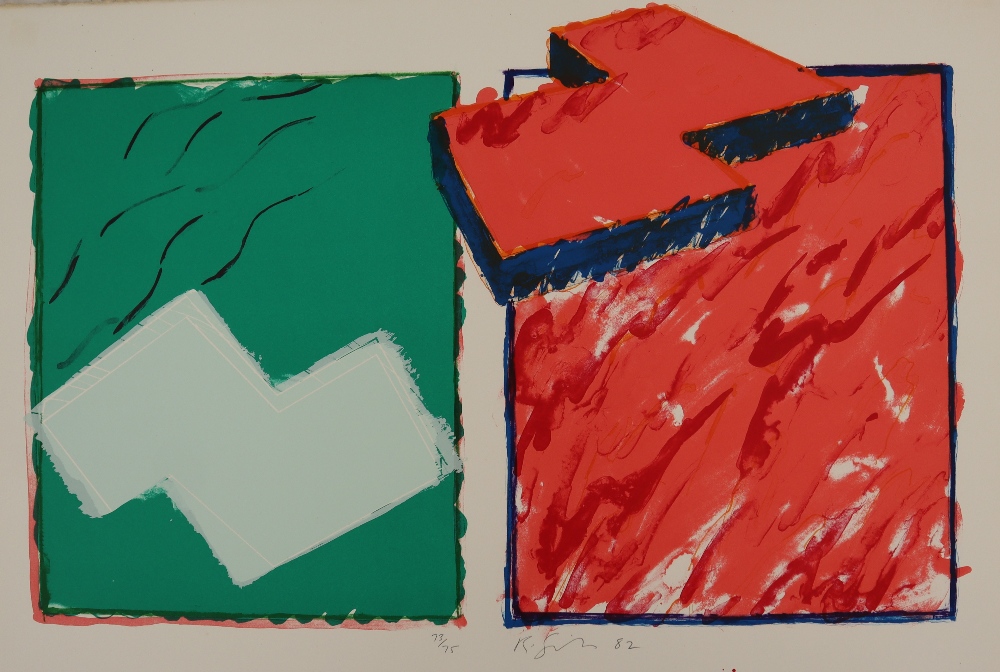 Richard Smith (1931-2016) Chapbook Untitled (Red & Green) 1982 Limited edition Lithograph No. - Image 2 of 4