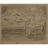 Leon Kossoff (British, 1926-2019) Resting Etching, 1982, on wove, signed,