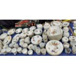 A Royal Worcester Evesham Vale part tea and dinner service including tureens, storage jars,