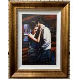 Rob Hefferan Lovers' hold Oil on board Signed 57.5 x 39.