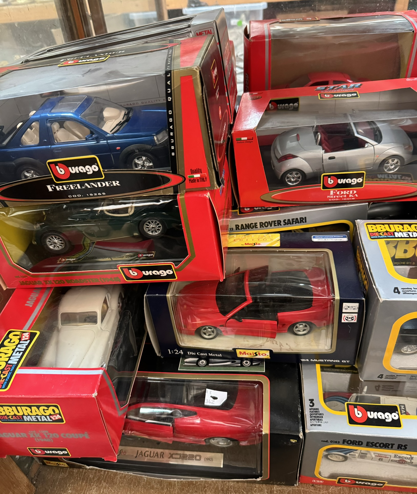 A large collection of Burago and other model cars including Ford AC Cobra 427, Ford Street Ka, - Image 2 of 6
