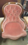 A Victorian style nursing chair