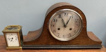 A brass carriage timepiece,