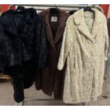 A Dickins Jones fur coat together with two other fur coats