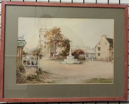 Edgar James Maybery The Greyhound Hotel Watercolour Signed