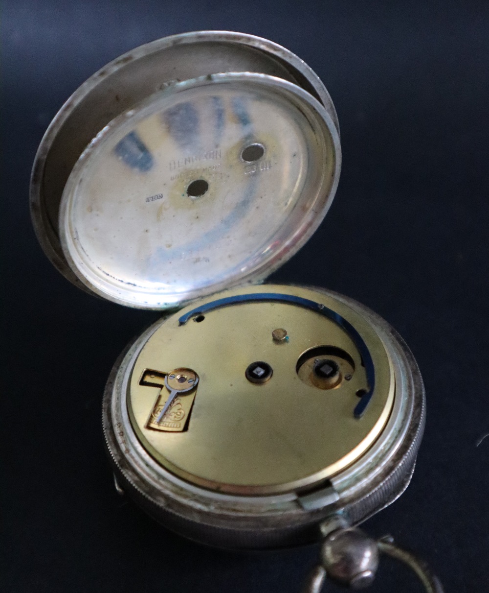 A George V silver open faced pocket watch, - Image 4 of 12