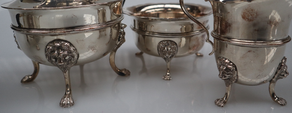 A George V silver four piece teaset, Sheffield, 1926 and 1923, - Image 9 of 9