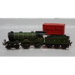 A Hornby O Gauge 4-4-0 locomotive Yorkshire 234 in green wirth LNER tender