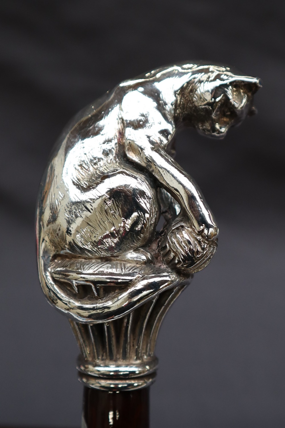 A continental silver topped walking stick, the handle in the form of a race horse head and jockey, - Image 17 of 17