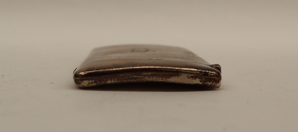A George V silver card carrying case of rectangular form, Birmingham, 1912, - Image 3 of 4