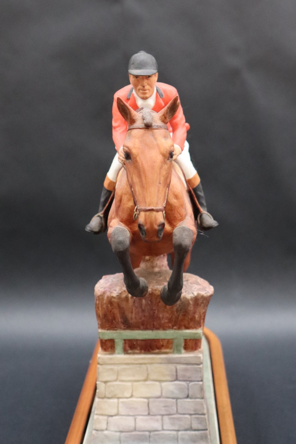 A limited edition Worcester Royal Porcelain company limited equestrian statuette of Foxhunter and - Image 3 of 9