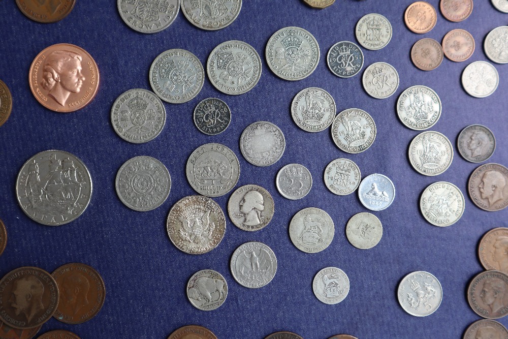 An Elizabeth II Five Pounds coin together with assorted crowns, half crowns, sixpences, - Image 3 of 6