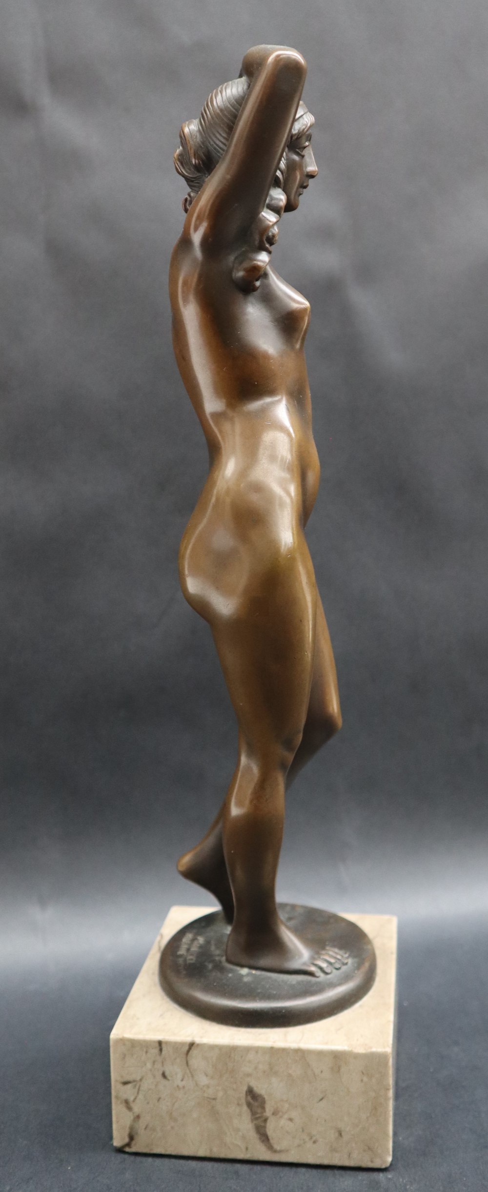 Marcel Kleine A Standing nude female figure with flowers in her hair, - Bild 3 aus 6