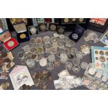A large collection of crowns together with decimal and pre decimal coins and coin sets