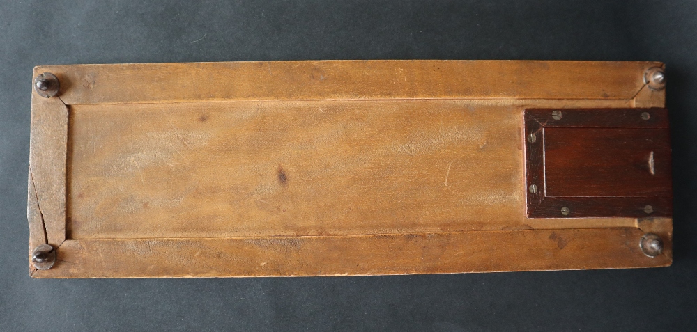 A 19th century bone and metal inlaid Cribbage board of rectangular form, - Image 5 of 7